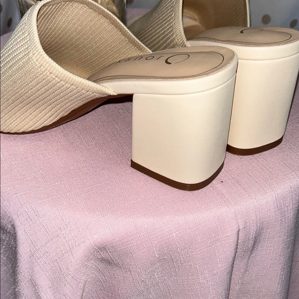 Journee Collection Women's Beige Mules - Picture 5 of 12